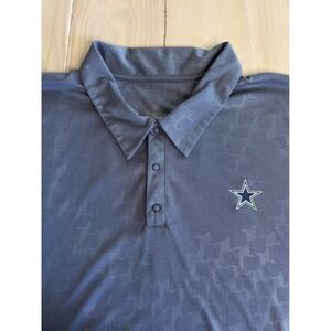 Dallas Cowboys Authentic Mens 3XL Blue Tonal Star Camo Polo Shirt NFL Football